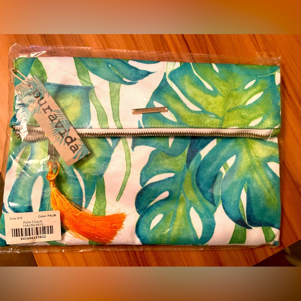 Super cute palm print clutch